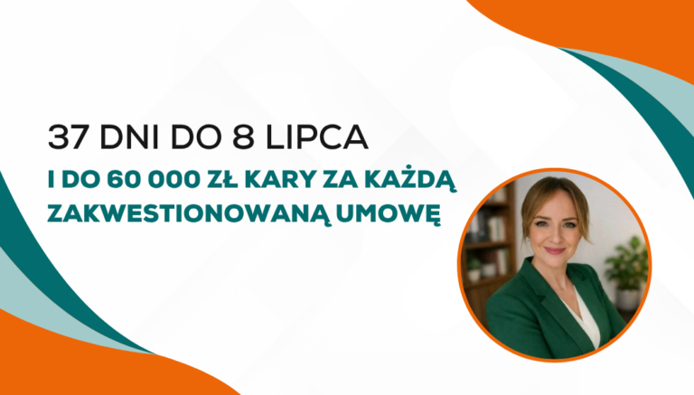 37 dni do 8 lipca – i do 60 000 zł kary za każdą zakwestionowaną umowę